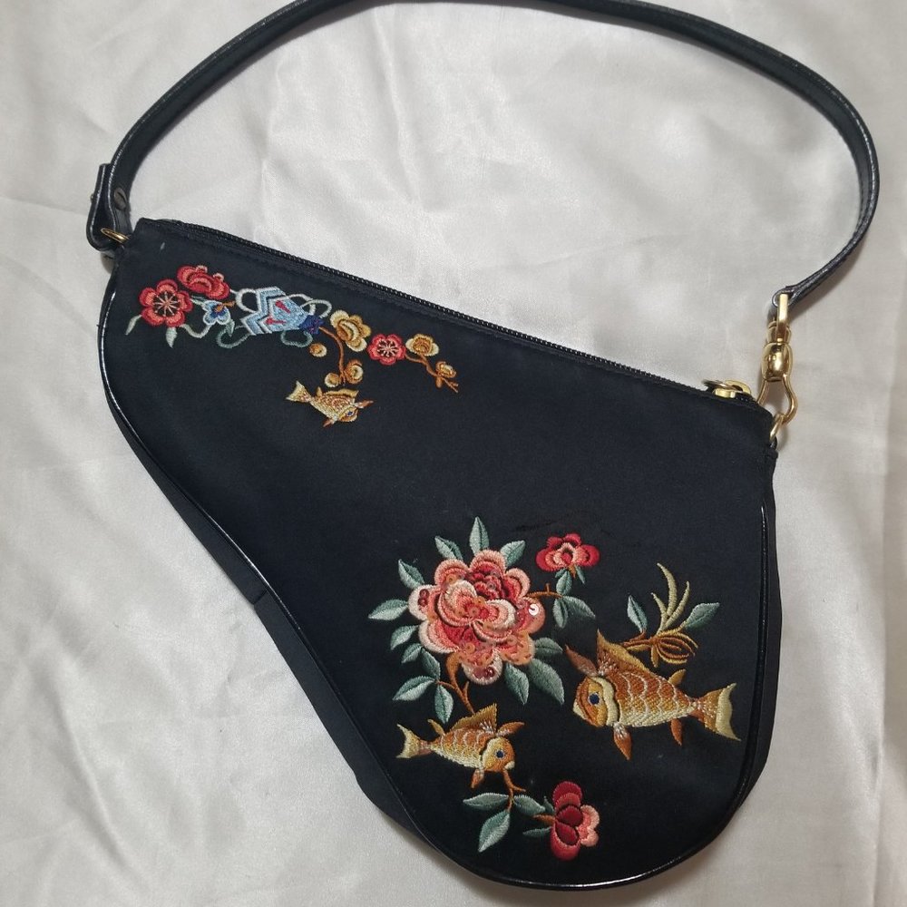 Christian Dior Koi Fish Saddle Bag Embroidered - Picture 3 of 7